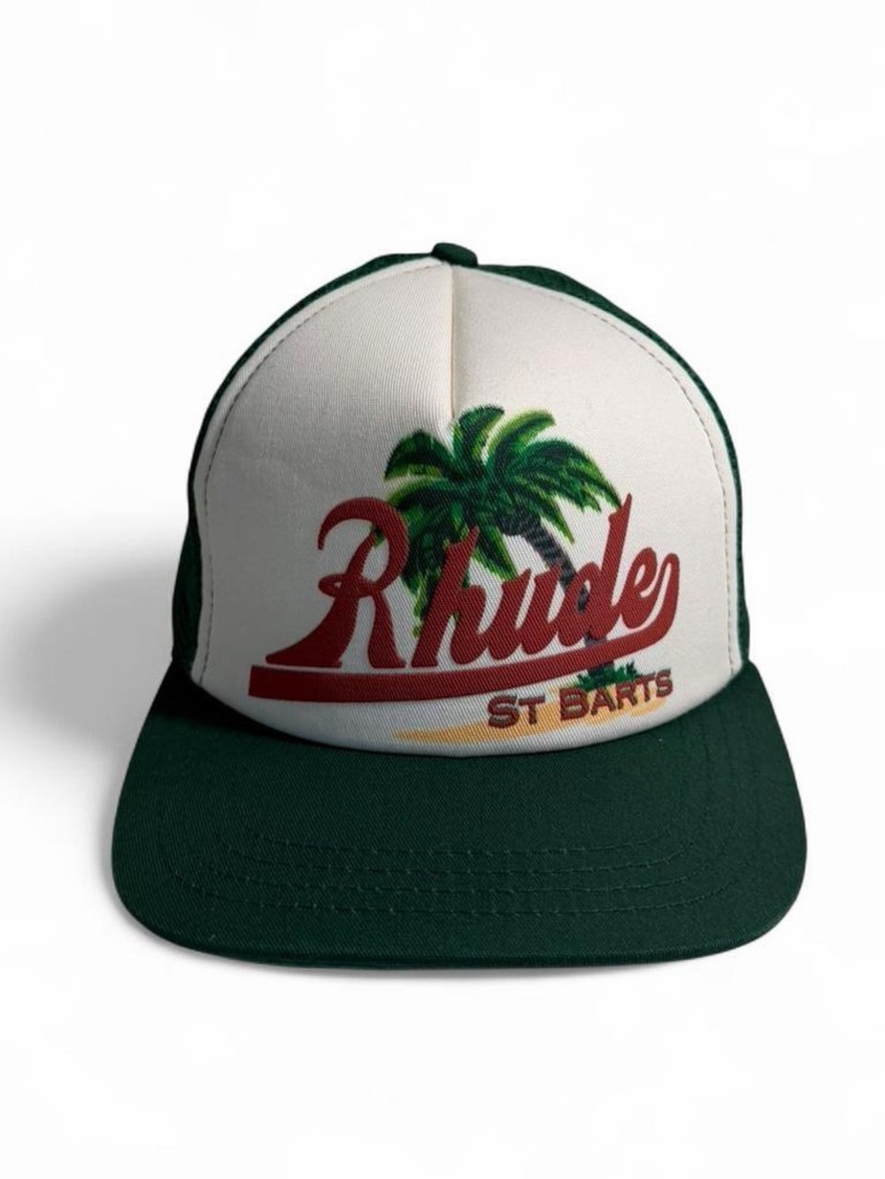Rhude Green & Black Mesh Trucker Cap